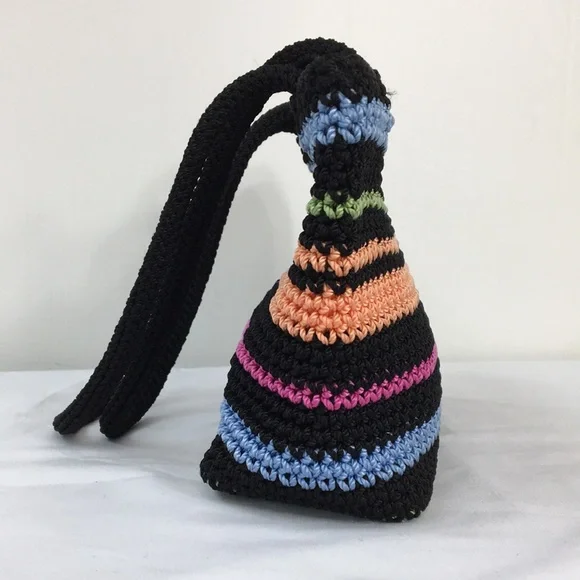 The SAK Crocheted Rainbow Mini Shoulder Bag EXCELLENT Condition - Picture 3 of 11